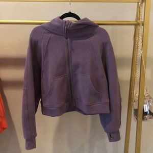 Dusky Lavender Lululemon oversized full zip hoodie